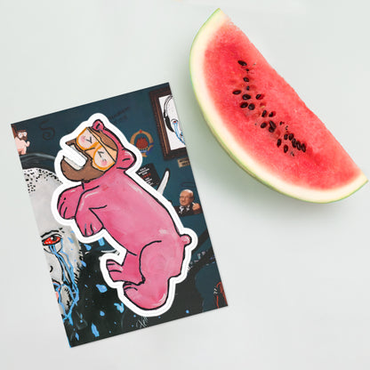 bär sticker mit wassermelone